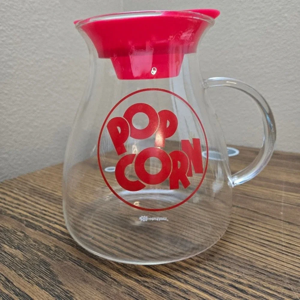 VTG Ecolution Microwave Popcorn‎ Maker Glass Pitcher with Silicone Lid